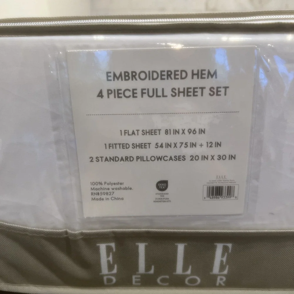 NEW-ELLE DECOR four piece sheet set 